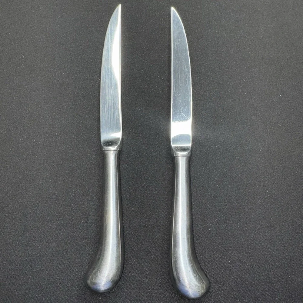 Steak Knives Knife Pistol Grip Silverplate Vintage Made in Japan Lot Of 2